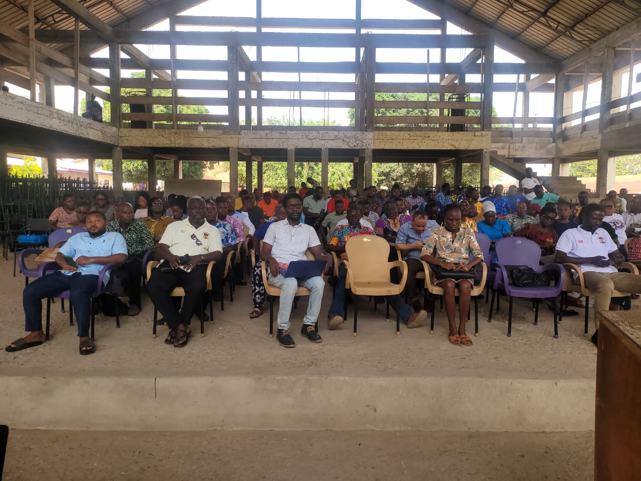 Students and staff during an event